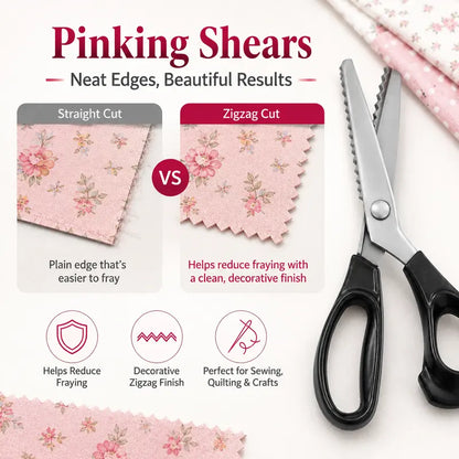 Stainless Steel Zig Zag Scissors with Serrated Teeth - Perfect for DIY Crafts✂️