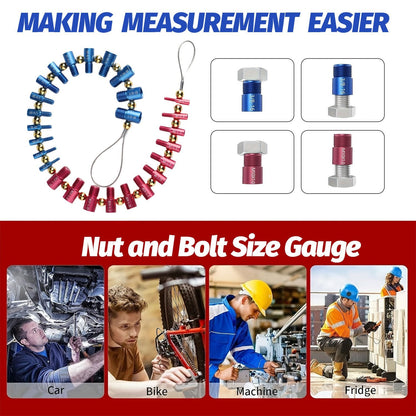 Detachable Nut & Bolt Size Gauge