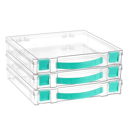Clear Stackable Board Game Storage Case – Organize Games, Puzzles & Crafts with Ease