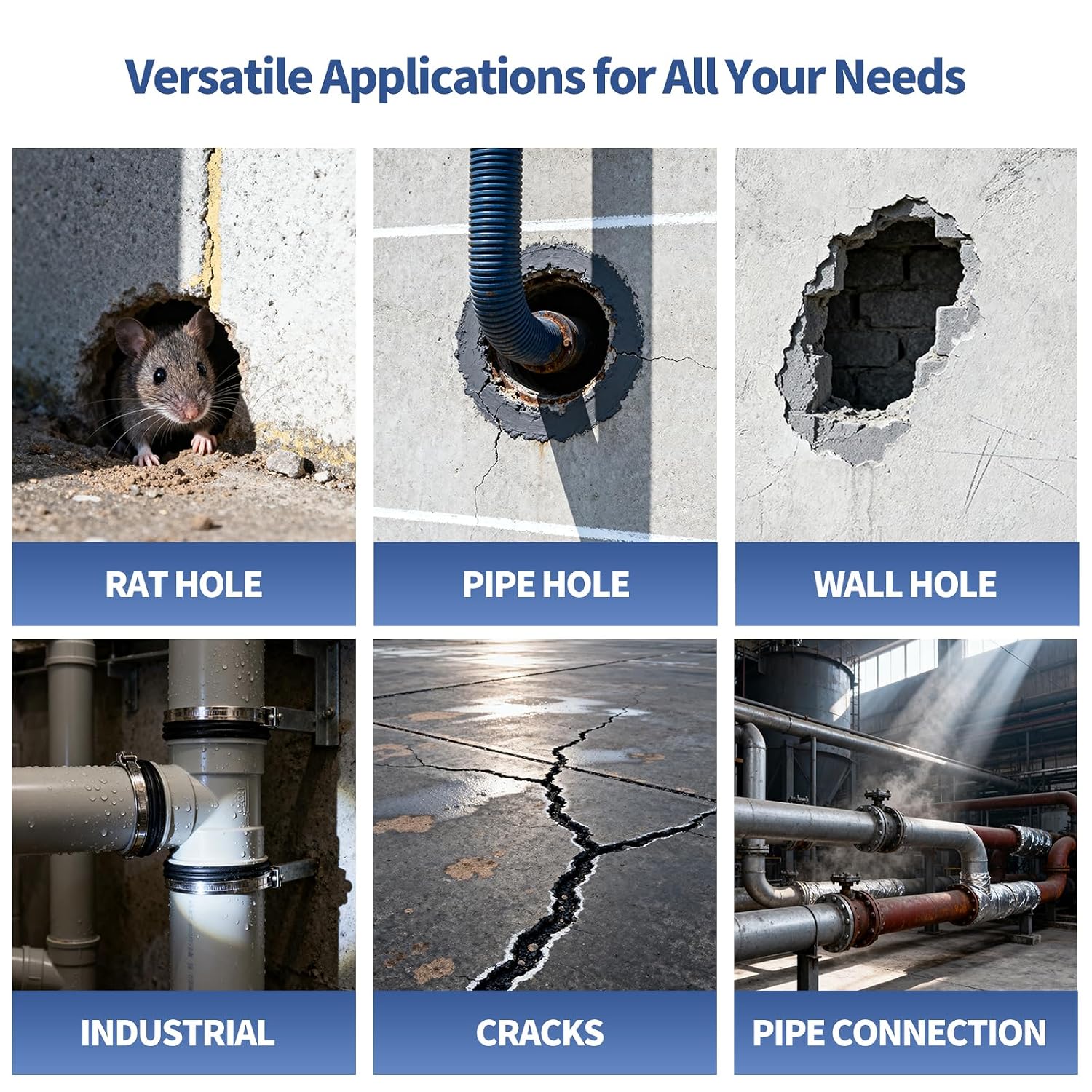 Water-resistant sealing clay for pipe and wall gaps