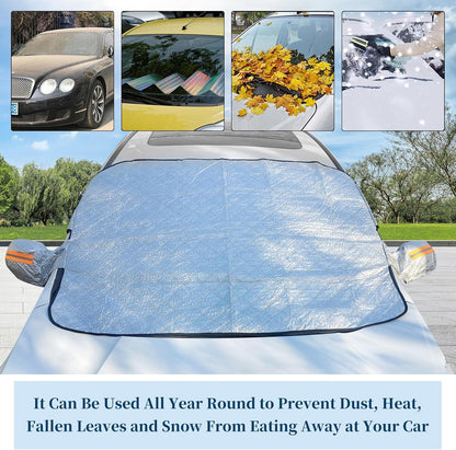 Car Windshield Protector Cover, Waterproof Against Snow Ice Frost Dust Rain ❄️