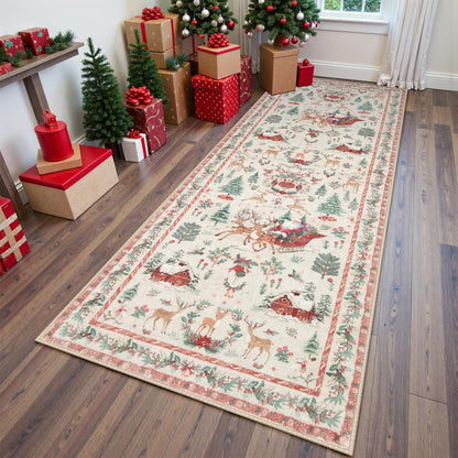 🎄Christmas Sale 49% OFF🎄Christmas Deer Santa Long Rug
