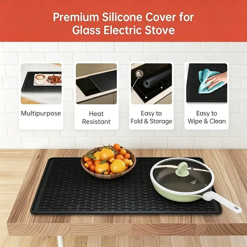 Multi-purpose silicone mat for electric hobs