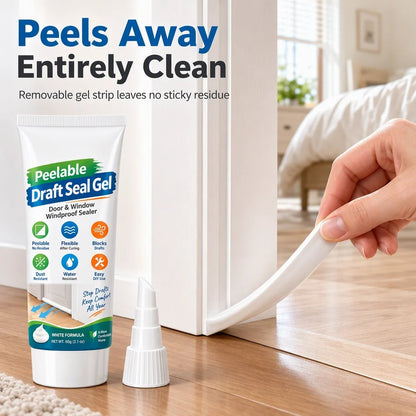White Peelable Window and Door Gap Sealant Windproof Draft Stopper with Plastic Scraper