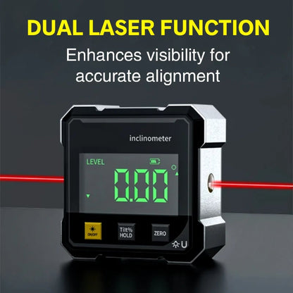 4-Side Magnetic Digital Angle Gauge with Laser
