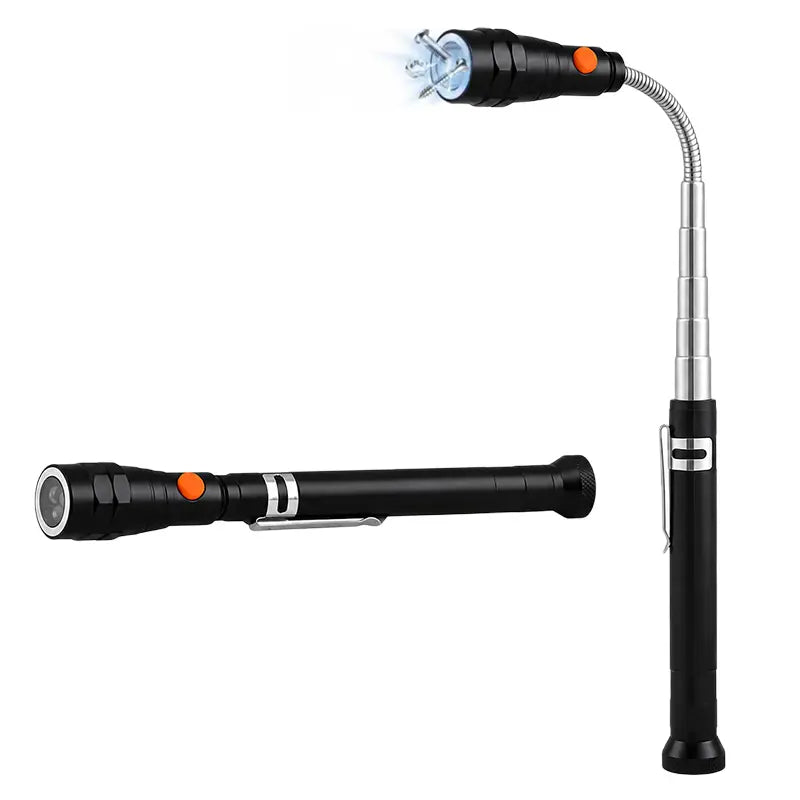 Extendable Magnetic Pickup Tool with LED Flashlight – Telescoping Gadget Gift for Men