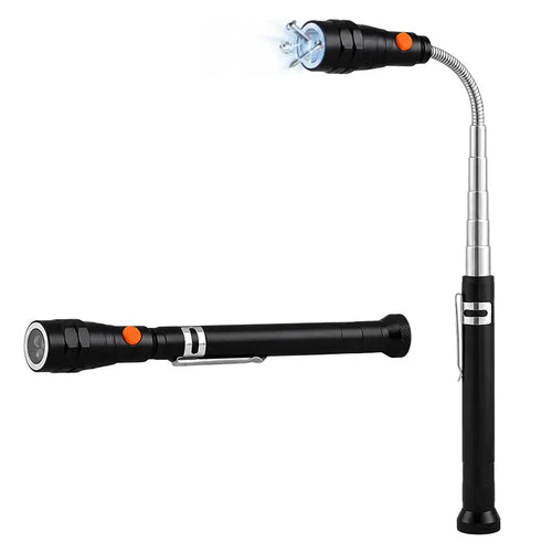 Extendable Magnetic Pickup Tool with LED Flashlight – Telescoping Gadget Gift for Men