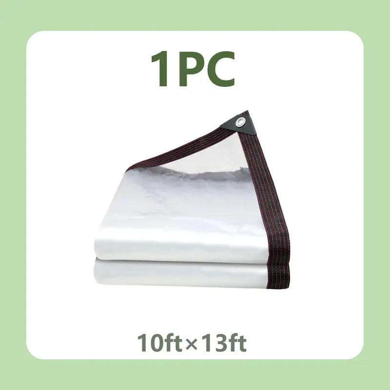 Clear Waterproof PE Tarp, Transparent Outdoor Cover with Metal Grommets🛡️