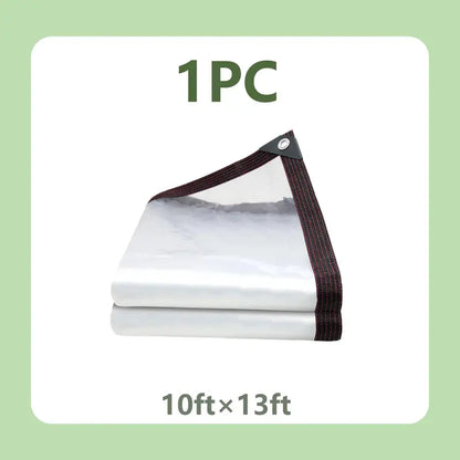 Clear Waterproof PE Tarp, Transparent Outdoor Cover with Metal Grommets🛡️