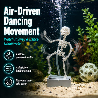 Air-Driven Dancing Skeleton Aquarium Ornament
