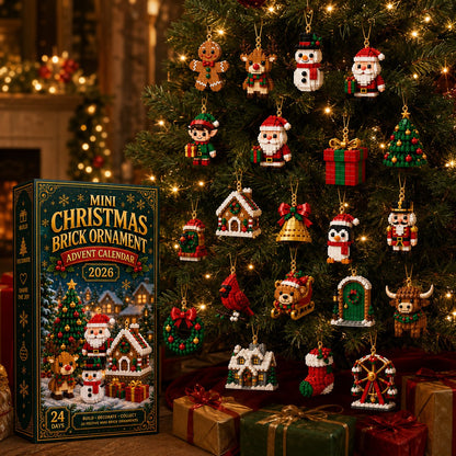 🔥49% OFF🎄 24Pcs Buildable Mini Christmas Ornament Advent Calendar for Holiday Decor