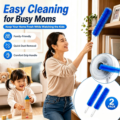 2 Counts Bendable Microfiber Head,Reusable Dust Remover💨