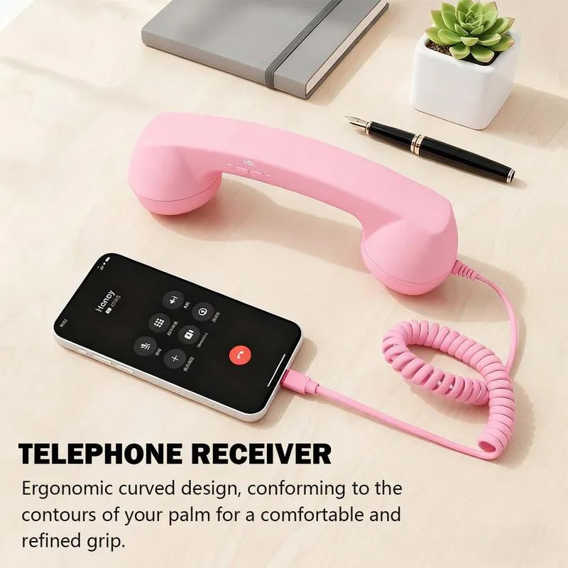 Retro telephone handset with Type-C interface