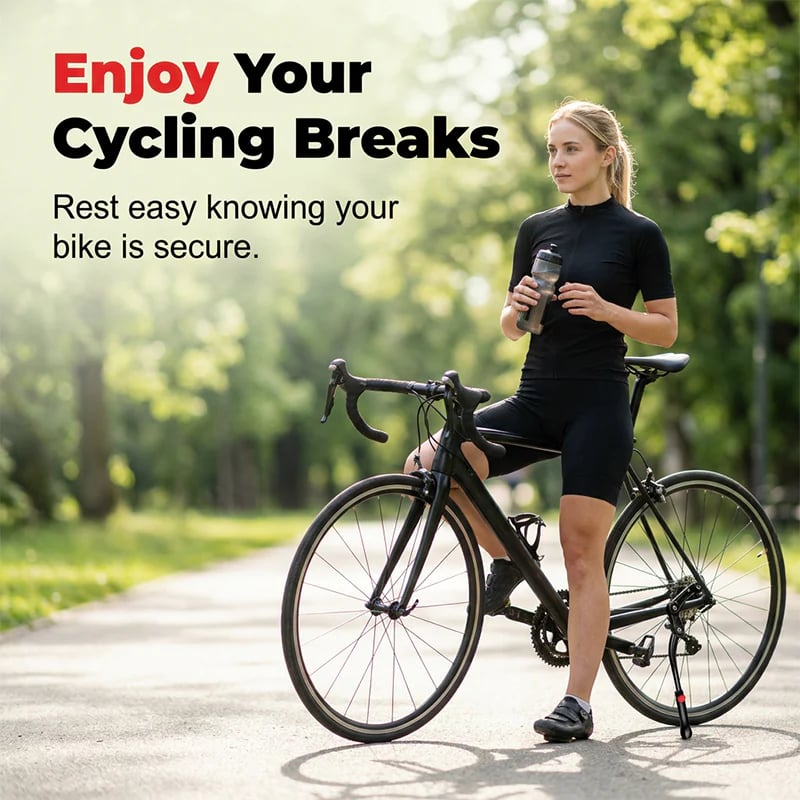 💯📢📢49% OFF !! ⏰Universal Adjustable Aluminum Alloy Bicycle Side Kickstand