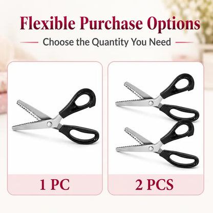 Stainless Steel Zig Zag Scissors with Serrated Teeth - Perfect for DIY Crafts✂️
