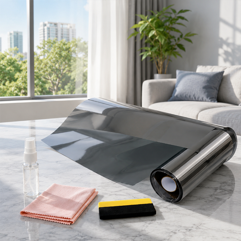Static Cling Window Privacy Film UV Blocking Mirror Tint