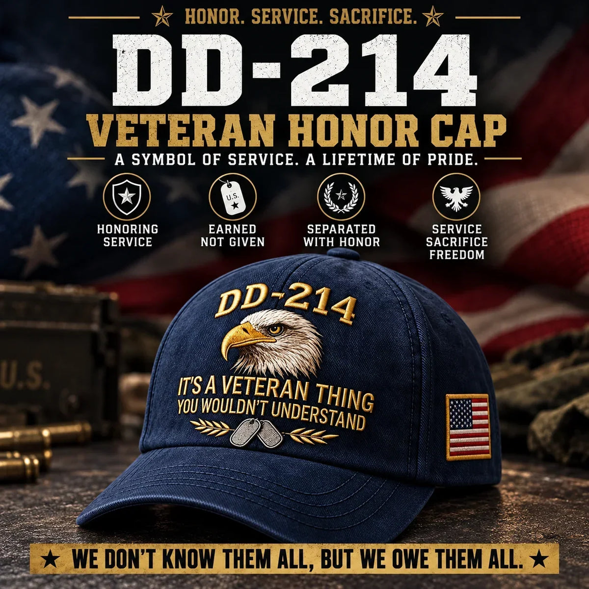 100% Handmade DD-214 Veteran Honor Embroidered Cap(𝐂𝐡𝐚𝐝 𝐒𝐦𝐢𝐭𝐡 𝐇𝐚𝐧𝐝𝐦𝐚𝐝𝐞®) - Buy 2 Get Extra 10% Off
