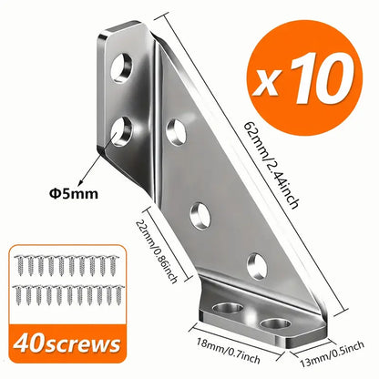 Stainless Steel Corner Brace, 90°Right AngleSupport Bracket