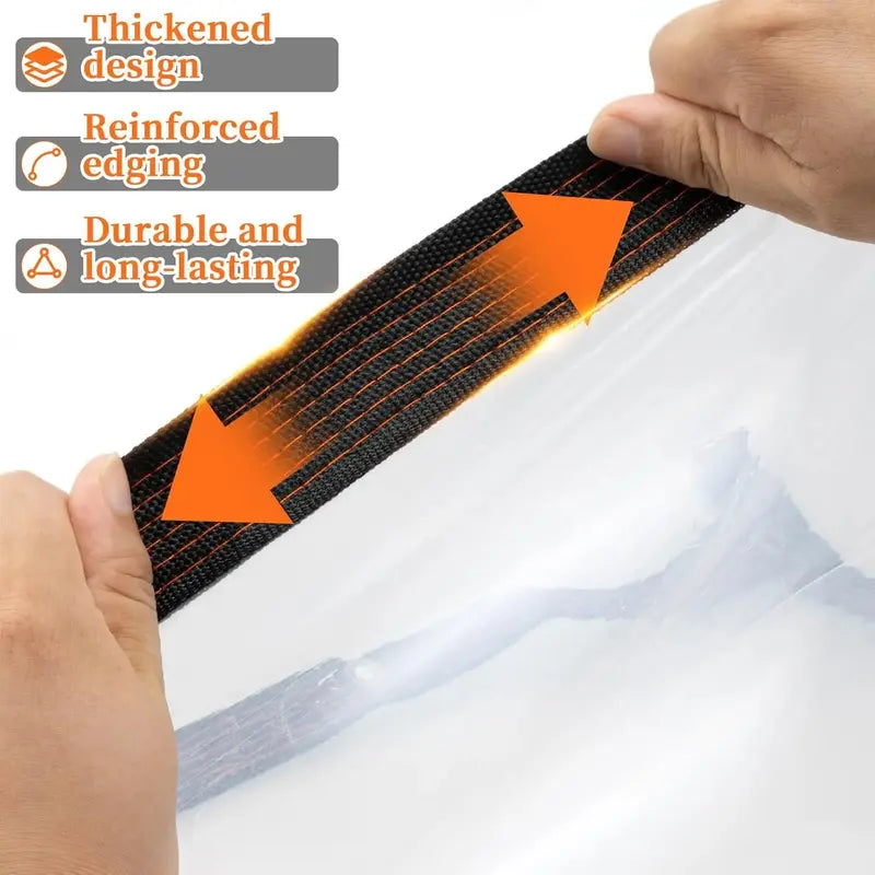 Clear Waterproof PE Tarp, Transparent Outdoor Cover with Metal Grommets🛡️