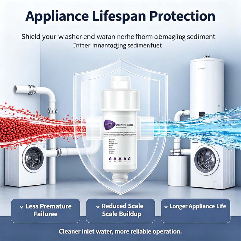 5 Micron PP Water Filter, Reduce Rust & Chlorine with Quick Connect Adapter for Washing Machine 💦
