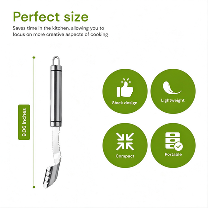Stainless Steel Pepper Corer Seed Remover Tool, Chili Bell Pepper Core Deseeder 🌶️