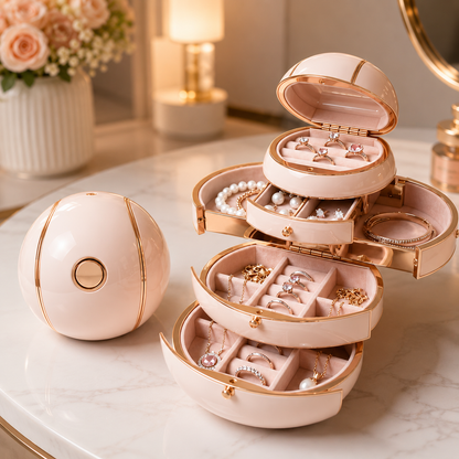 Automatic Deformable Spherical Jewelry Box