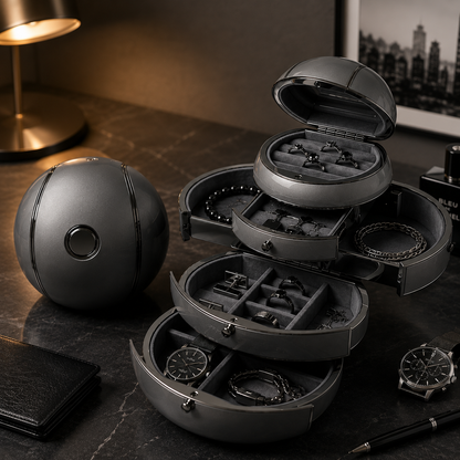 Automatic Deformable Spherical Jewelry Box