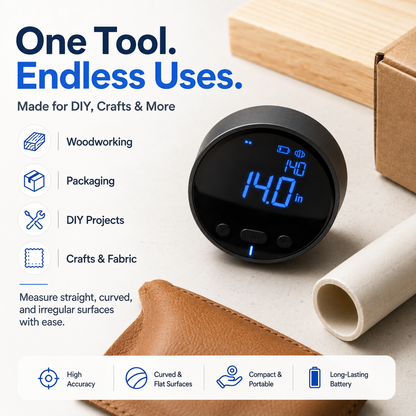 📏 Smart Digital Rolling Measuring Tool – Portable Wheel Measure For Curves & DIY Projects