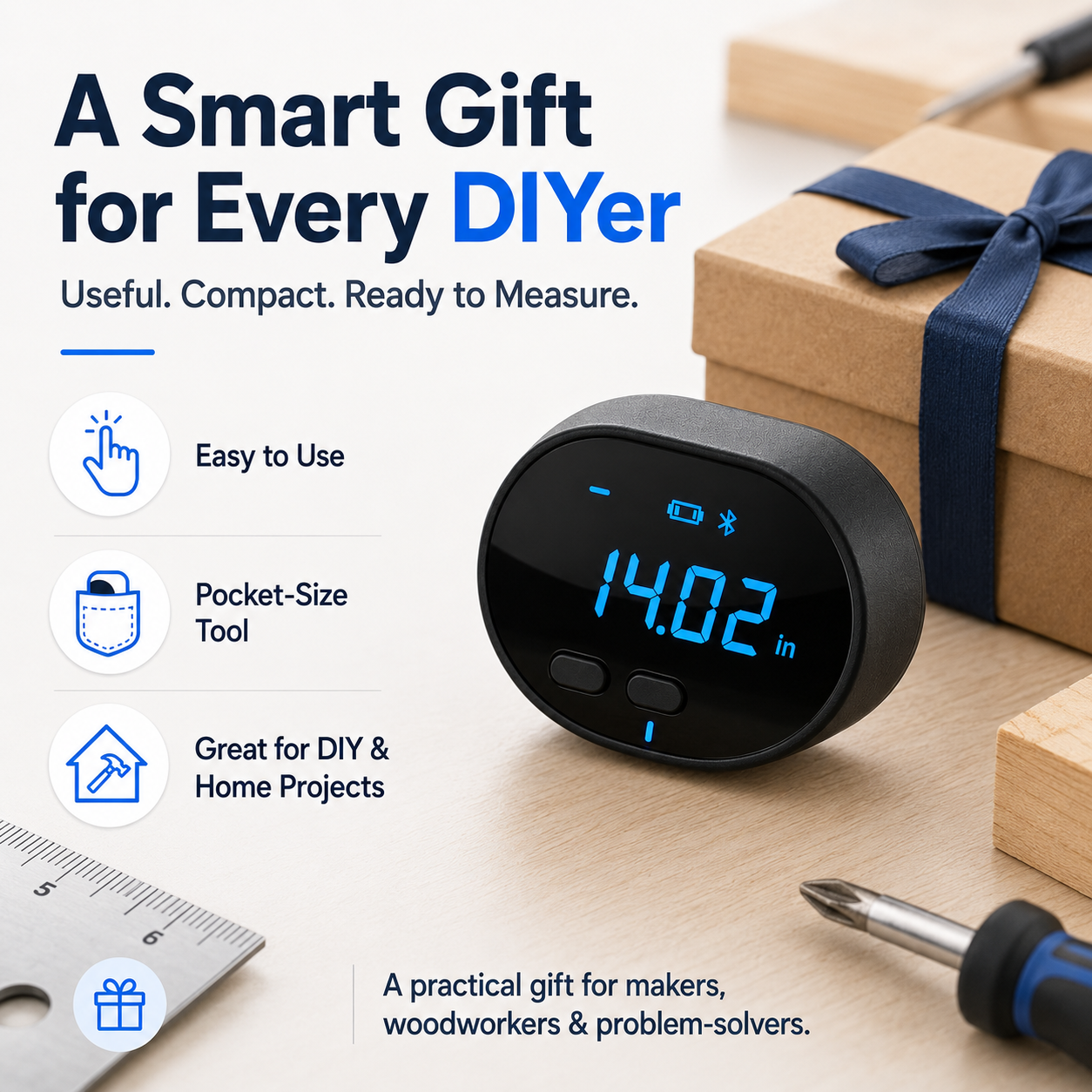 📏 Smart Digital Rolling Measuring Tool – Portable Wheel Measure For Curves & DIY Projects