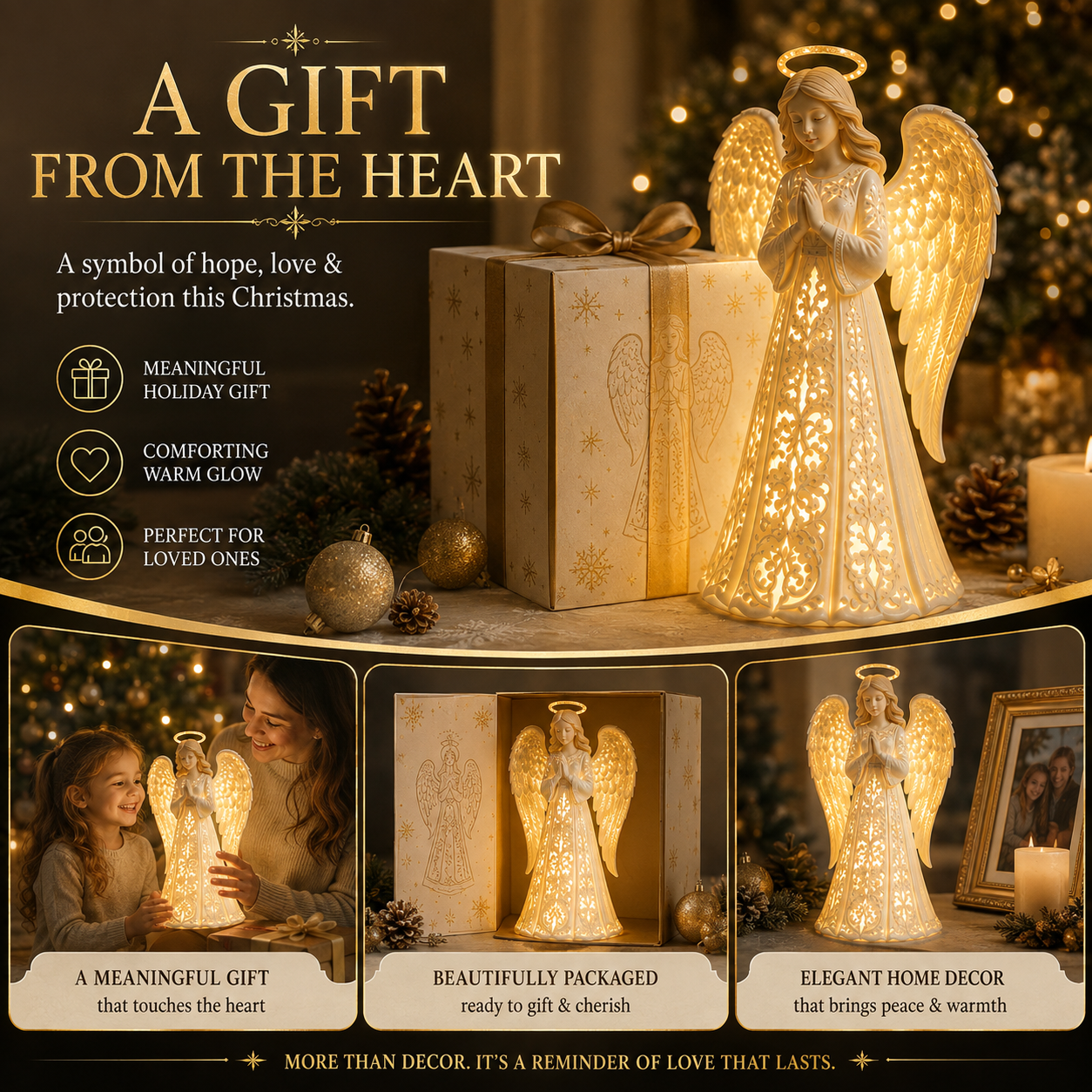 ✨ Angel Guardian Christmas Light – Warm Holiday Glow 🕊️