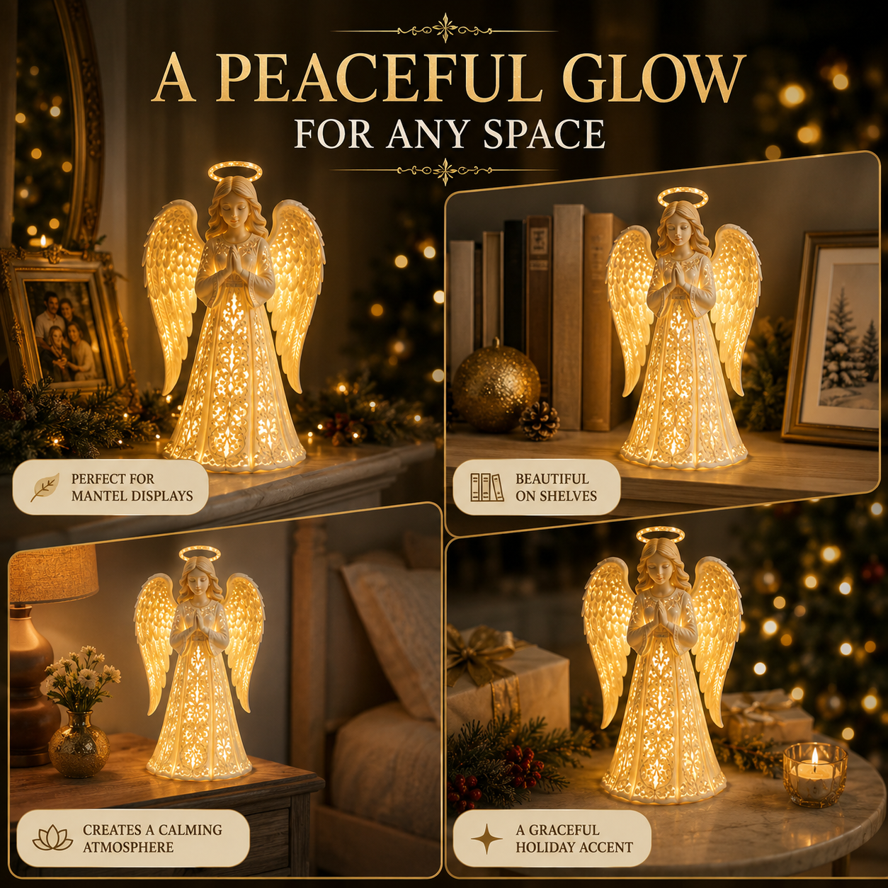 ✨ Angel Guardian Christmas Light – Warm Holiday Glow 🕊️