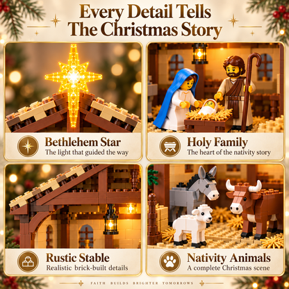 🎄Build The Christmas Story – Nativity Scene Building Block Set