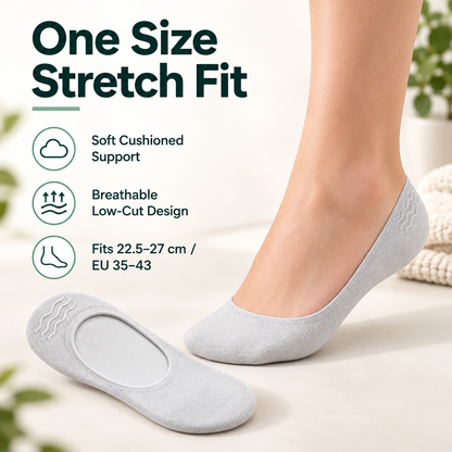 🧦6/10/20pairs Cushioned No-Show Socks with Padded Support for Everyday Walking Comfort