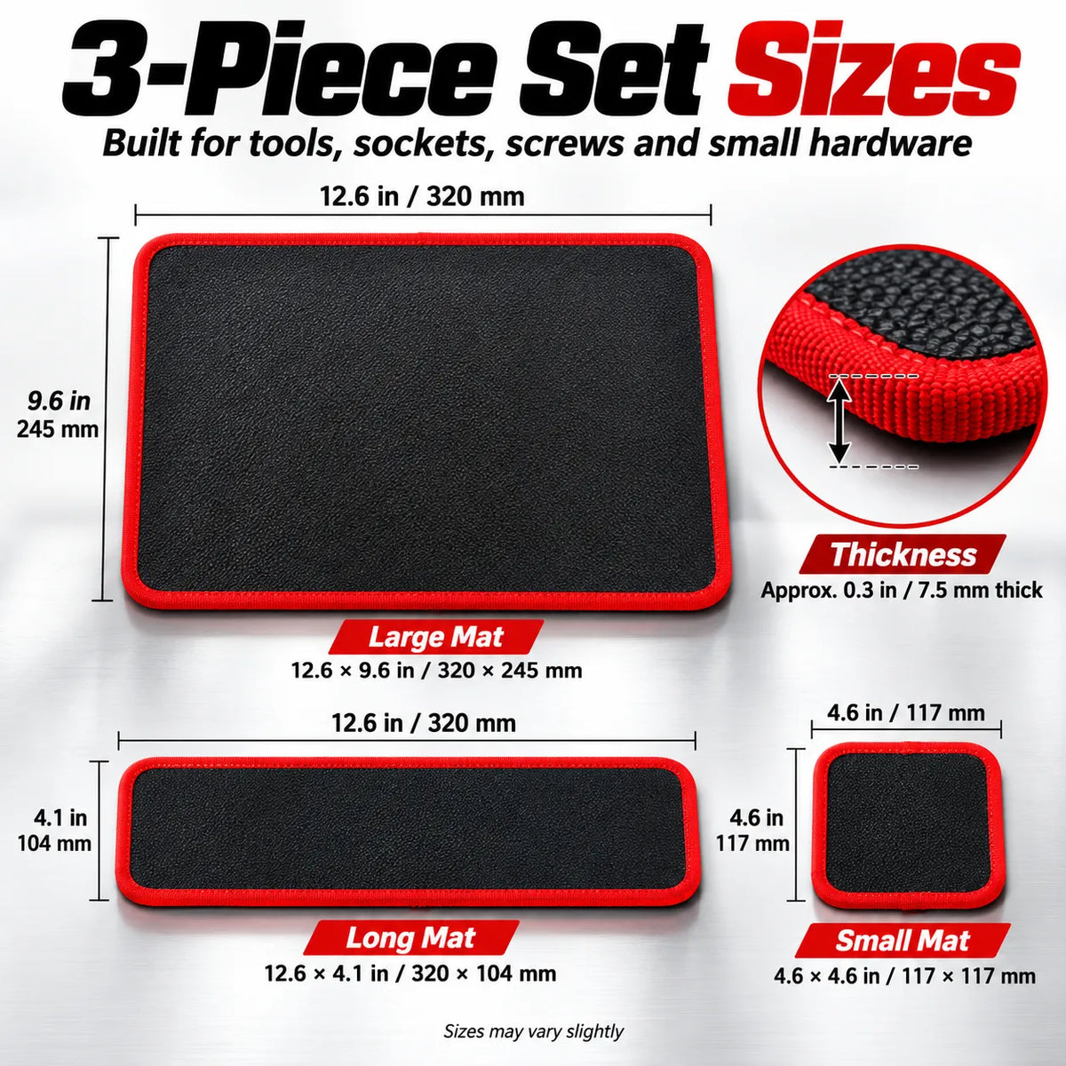 🎁3-Piece Magnetic Tool Mat Set – Strong Hold, Flexible Tool & Parts Organizer