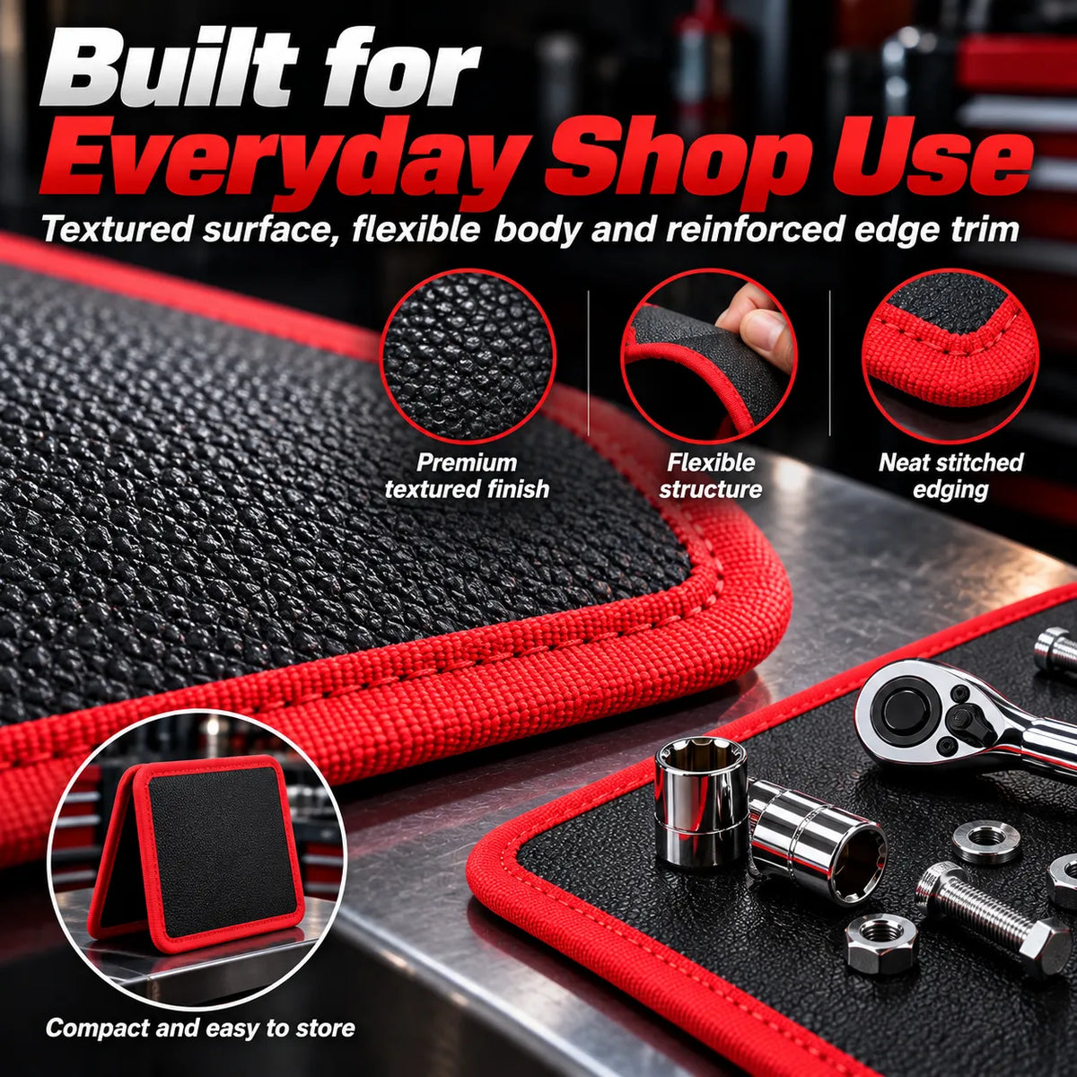 🎁3-Piece Magnetic Tool Mat Set – Strong Hold, Flexible Tool & Parts Organizer