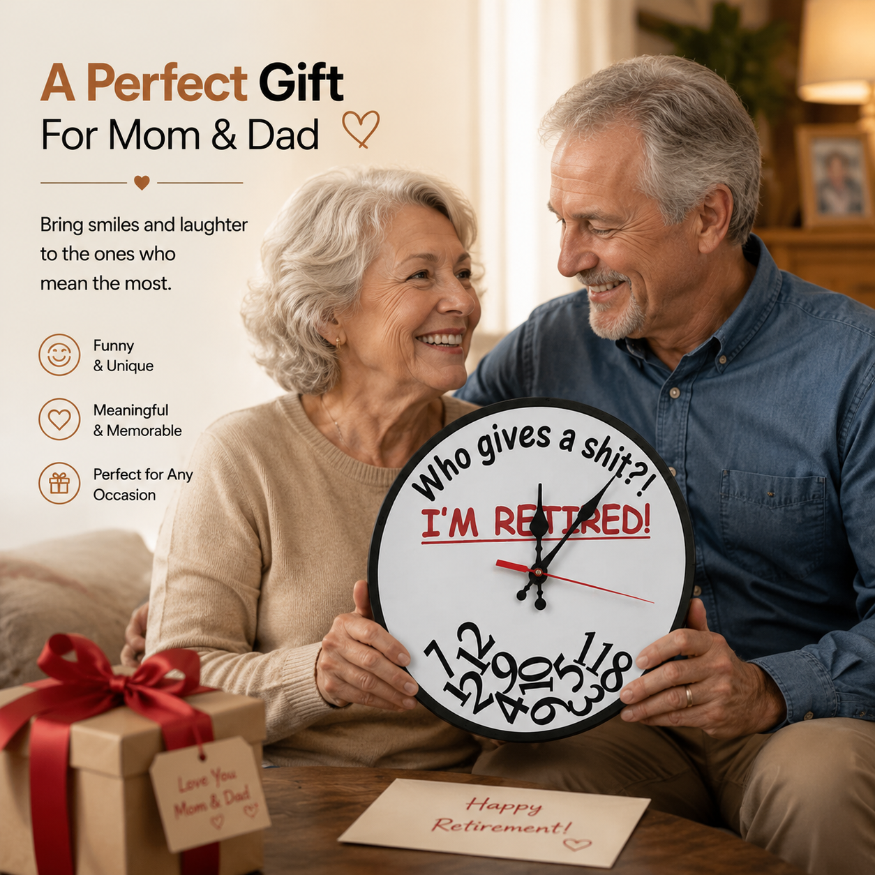 🔥Who Cares What Time It Is? You’re Retired! 🎉Funny Retirement Wall Clock