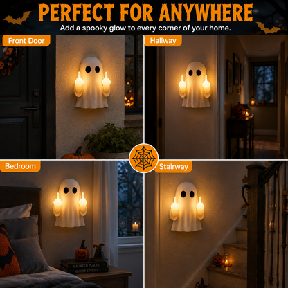 👻Ghost Middle Finger Led Light💡Brighten up your Halloween