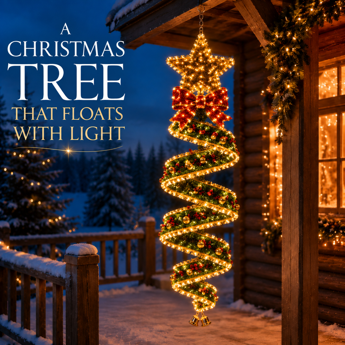🏡🎄Last day for 50% off🎄Christmas Magic Spiral Hanging LED Light Collection