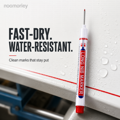 Deep Hole Marker Pen – Long 20mm Tip Waterproof Quick-Dry Marker for Wood, Metal & Hard-to-Reach Areas