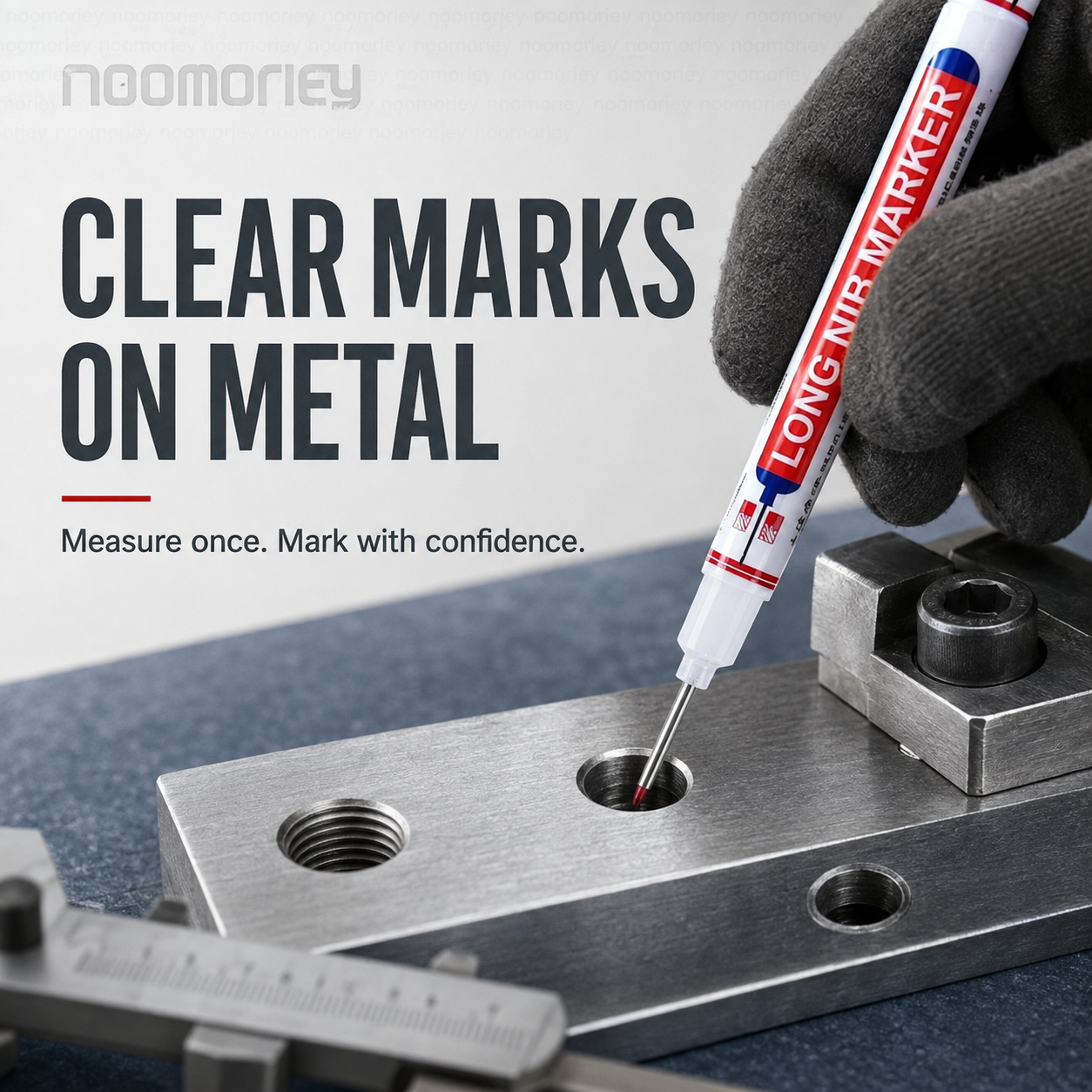 Deep Hole Marker Pen – Long 20mm Tip Waterproof Quick-Dry Marker for Wood, Metal & Hard-to-Reach Areas
