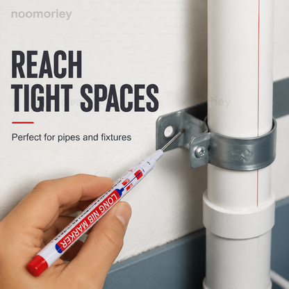 Deep Hole Marker Pen – Long 20mm Tip Waterproof Quick-Dry Marker for Wood, Metal & Hard-to-Reach Areas