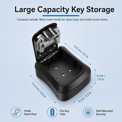 🔐🏠 Never Get Locked Out Again! 🔑 | 4-Digit Wall-Mounted Key Lock Box 🛡️✨