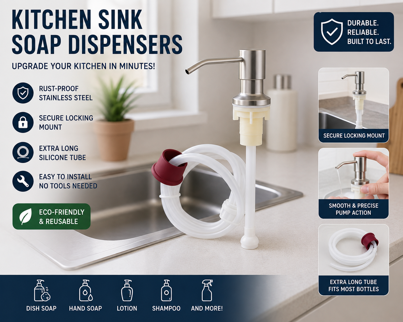 🔥Last Day 50% OFF - 🫧Kitchen Sink Soap Dispensers✨