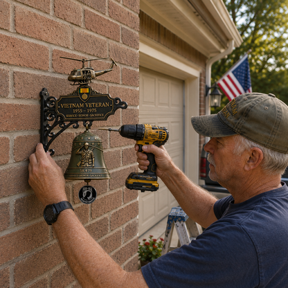 🔔 Last Day Promo: 49% OFF - 🥇 -Vietnam Veteran Tribute Wall Bell🏆