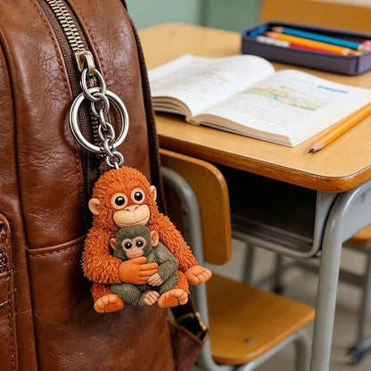 🐵💕Team Punch - Monkey Lover Keychain With Charms