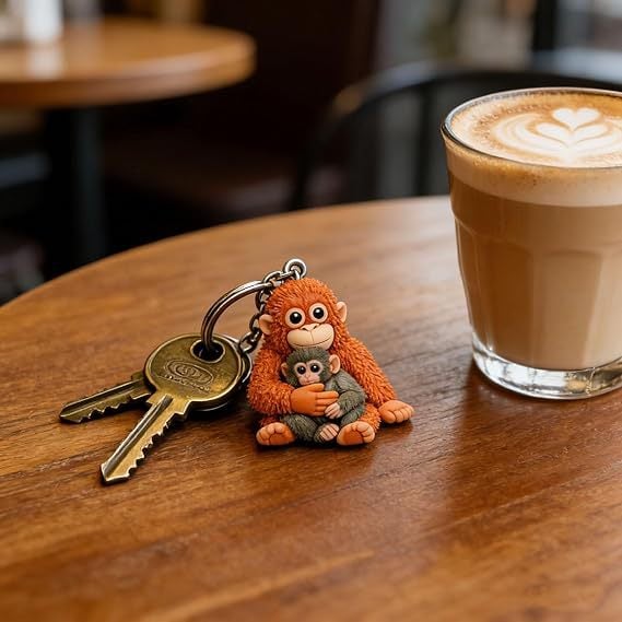 🐵💕Team Punch - Monkey Lover Keychain With Charms