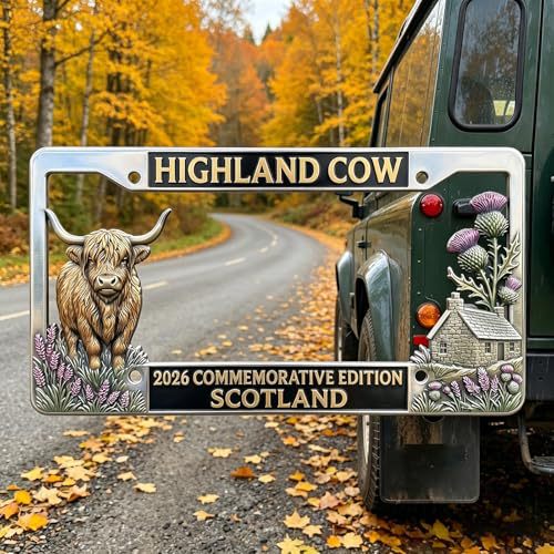 🔥Last Day 49% OFF - 🐂 Highland Cow License Plate Frame