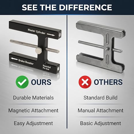 🛠️ Premium Aluminium Brake Booster Push Rod Adjustment Tool with Length Gauge