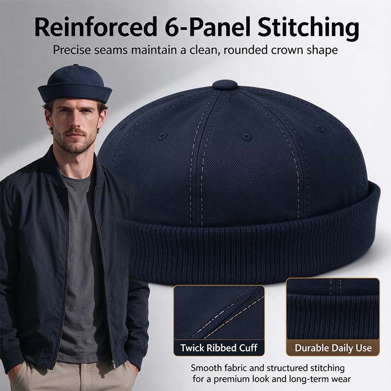 2026 Autumn-Winter Unisex Korean-Style Brimless Sailor Headwear 🧢