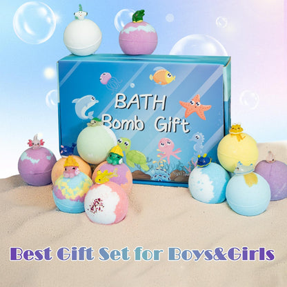 Kids Bath Bombs with Surprise Spring Toys Inside🐷